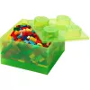 Storage Brick 4 tapa Translucent (verde claro/transparente) de room copenhagen – contenedor de almacenamiento de plástico compatible con LEGO