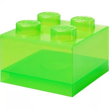 Storage Brick 4 tapa Translucent (verde claro/transparente) de room copenhagen – contenedor de almacenamiento de plástico compatible con LEGO