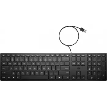 Teclado con cable HP 320K WD L96909-031, distribución UK