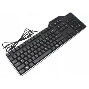Teclado con cable Dell CWFJ4 USB, 104 teclas, tamaño completo, conector USB-A