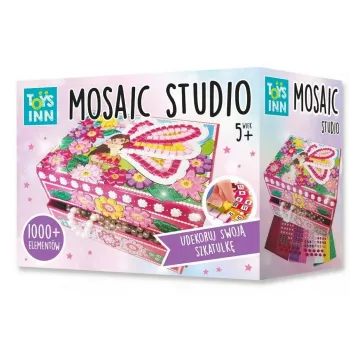 Set creativo caja de mosaico hada — set de manualidades Stnux para arte de mosaico, incluye diversas teselas y herramientas