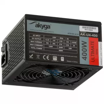 Fuente de alimentación ATX Akyga AK-U4-400 Ultimate 400 W, 80 PLUS Bronze, PFC activo, ventilador de 120 mm
