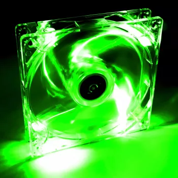 Ventilador de carcasa Akyga AW-12A-BG de 120 mm, 4 LED verdes, Molex
