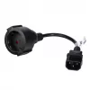 Cable adaptador de corriente Akyga AK-PC-10A IEC C14 a conector hembra Schuko (CEE 7/3), 10 A, 0,15 m, negro