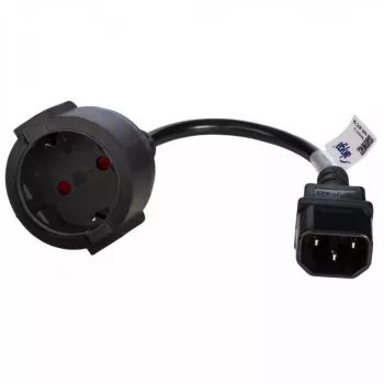 Cable adaptador de corriente Akyga AK-PC-10A IEC C14 a conector hembra Schuko (CEE 7/3), 10 A, 0,15 m, negro
