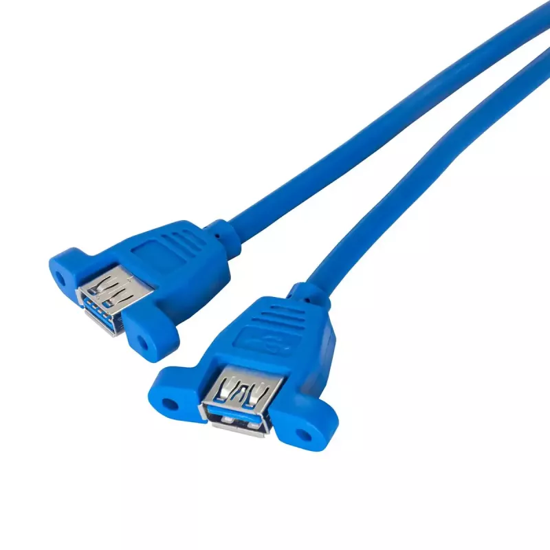 Cable adaptador USB 3.0 interno Akyga AK-CA-62, cabecera de 19 pines a 2 x conector hembra USB-A, 0,65 m