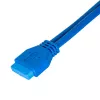 Cable adaptador USB 3.0 interno Akyga AK-CA-62, cabecera de 19 pines a 2 x conector hembra USB-A, 0,65 m