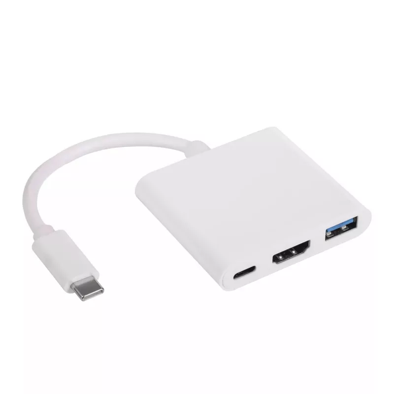 Hub USB-C Akyga AK-AD-57 con USB 3.0 Type-A, USB-C y HDMI 4K