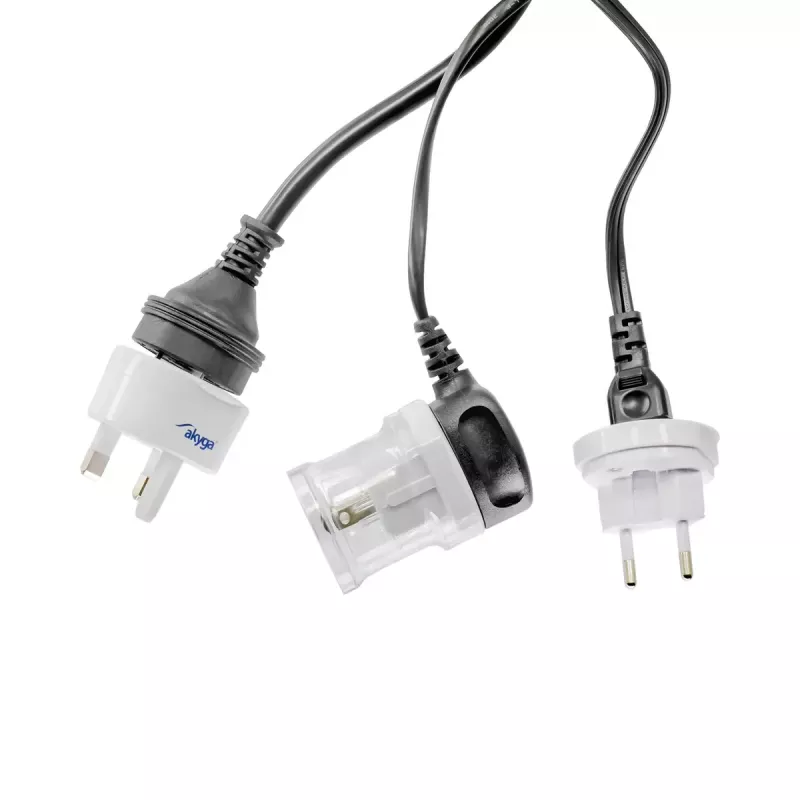 Adaptador de viaje universal Akyga AK-AD-61, mundial, 10 A, blanco
