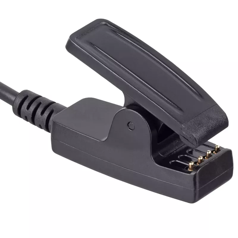 Cable de carga USB con clip Akyga AK-SW-18 para Garmin Forerunner 230 / 235 / 630 / 645 / 735XT, 1 m, negro