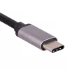 Adaptador USB-C a Gigabit Ethernet Akyga AK-AD-65, RJ45, 15 cm, plateado