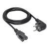 Akyga AK-UP-08 Cable de alimentación para servidor, CEE 7/7 a IEC C15, cobre 3 x 1 mm², 1,8 m, negro