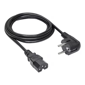 Akyga AK-UP-08 Cable de alimentación para servidor, CEE 7/7 a IEC C15, cobre 3 x 1 mm², 1,8 m, negro