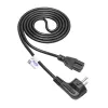 Akyga AK-UP-08 Cable de alimentación para servidor, CEE 7/7 a IEC C15, cobre 3 x 1 mm², 1,8 m, negro