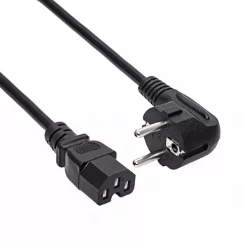 Akyga AK-UP-08 Cable de alimentación para servidor, CEE 7/7 a IEC C15, cobre 3 x 1 mm², 1,8 m, negro