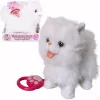Gato de peluche interactivo con correa Artyk modelo 185564 blanco