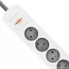 Regleta Qoltec 50297 1,8 m 6 tomas de corriente para interior gris blanco