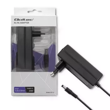 Fuente de alimentación Qoltec 50779 interior 20 W negro