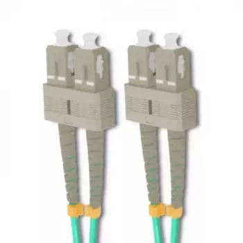 Cable de fibra óptica Qoltec 54356 2x SC OM4 10 m verde