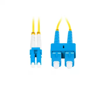 Cable de fibra óptica LANBERG FO-SULU-SD11-0020-YE, 2 m, G.657.A1, SC a LC, amarillo