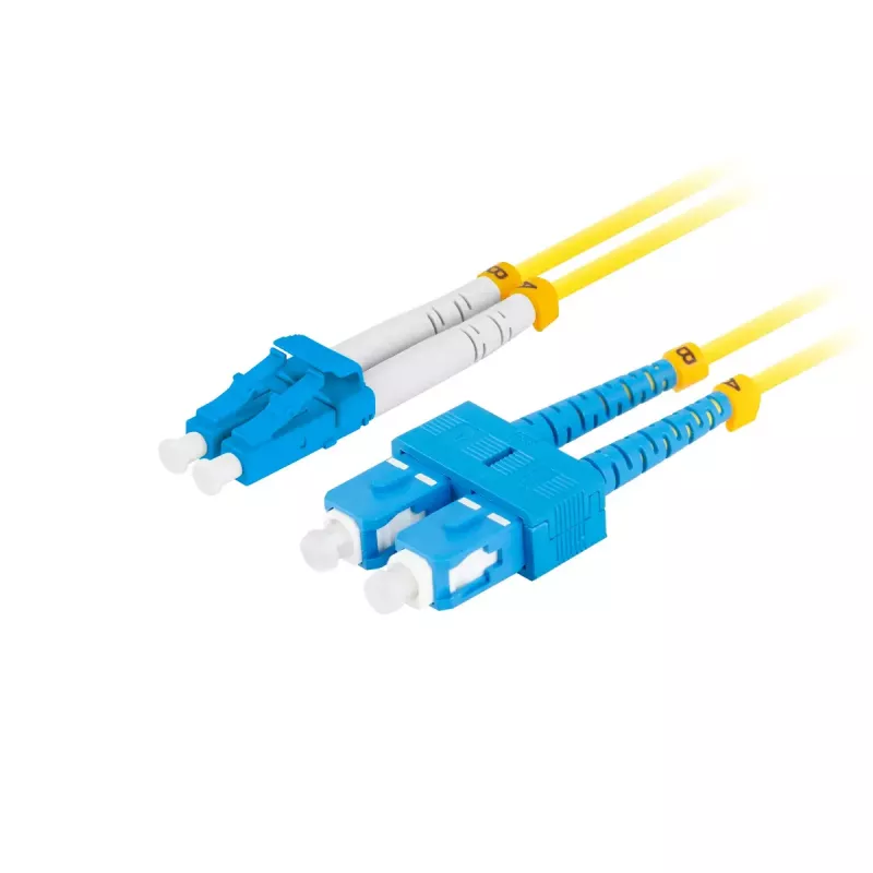 Cable de fibra óptica LANBERG FO-SULU-SD11-0020-YE, 2 m, G.657.A1, SC a LC, amarillo