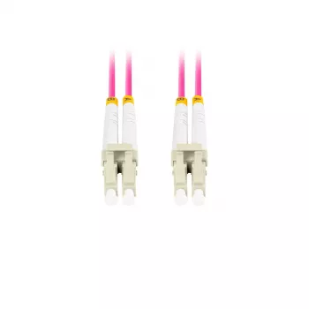 Cable de fibra óptica LANBERG FO-LULU-MD41-0100-VT 10 m OM4 LC–LC