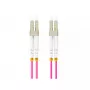 Cable de fibra óptica LANBERG FO-LULU-MD41-0100-VT 10 m OM4 LC–LC