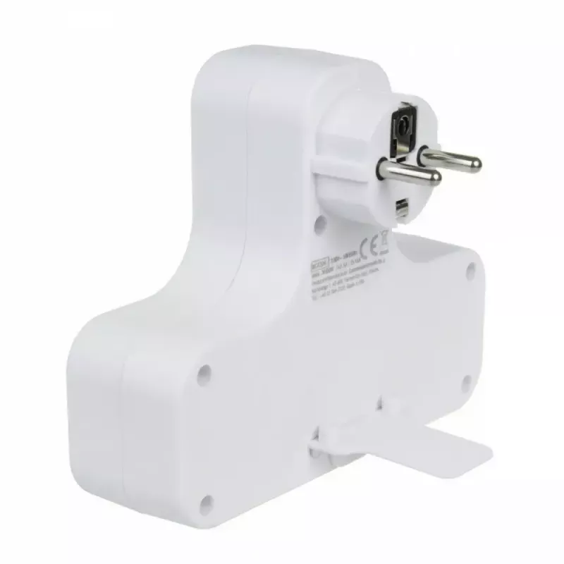 Regleta de enchufes x4 con interruptor MACLEAN MCE244 — regleta de 4 tomas con interruptor individual