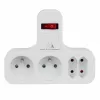 Regleta de enchufes x4 con interruptor MACLEAN MCE244 — regleta de 4 tomas con interruptor individual