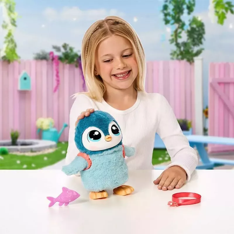 Juguete interactivo Cobi Little Live Pets Pingüino que camina Kiwaczek MO-26535, mascota caminante a pilas