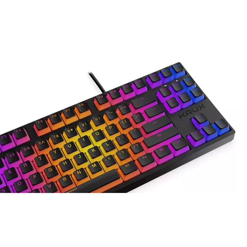 Teclado gaming KRUX Atax PRO RGB USB QWERTY inglés negro tenkeyless mecánico
