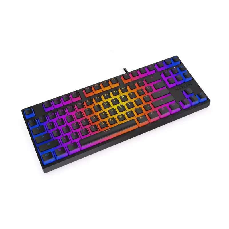 Teclado gaming KRUX Atax PRO RGB USB QWERTY inglés negro tenkeyless mecánico