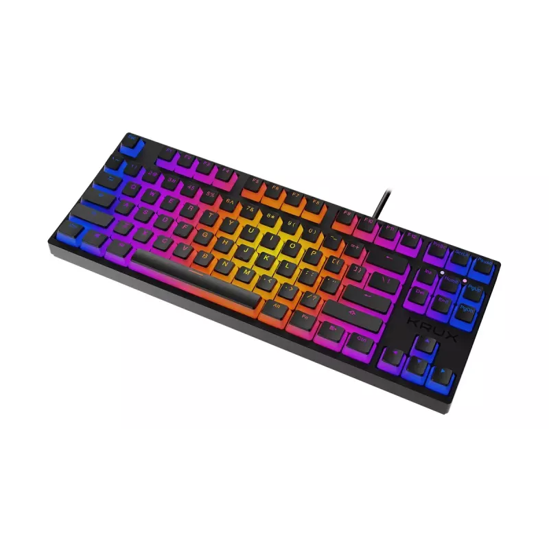 Teclado gaming KRUX Atax PRO RGB USB QWERTY inglés negro tenkeyless mecánico