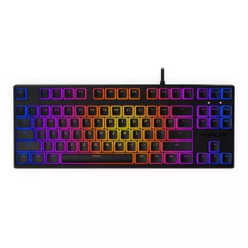 Teclado gaming KRUX Atax PRO RGB USB QWERTY inglés negro tenkeyless mecánico
