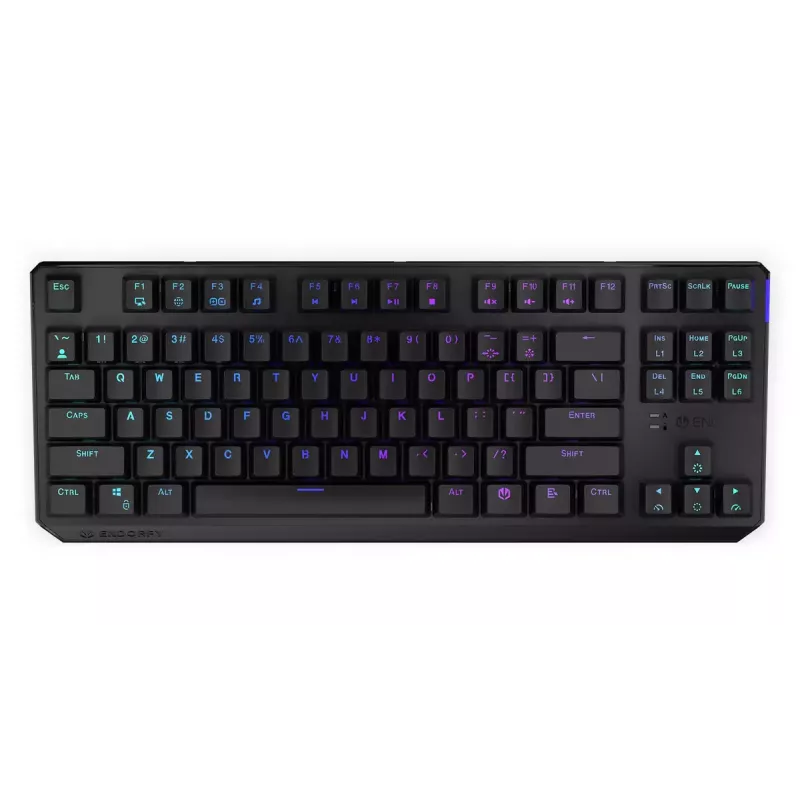 Teclado ENDORFY Thock TKL inalámbrico negro mecánico RGB LED 87 teclas