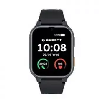 Smartwatch Garett Vita 4G negra – smartwatch para mayores, medidor de frecuencia cardíaca, GPS, podómetro, sumergible