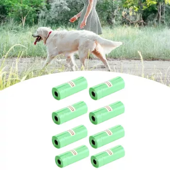 Bolsas para excrementos de perro Extralink verdes bolsas de plástico para excrementos 8 rollos 120 uds.