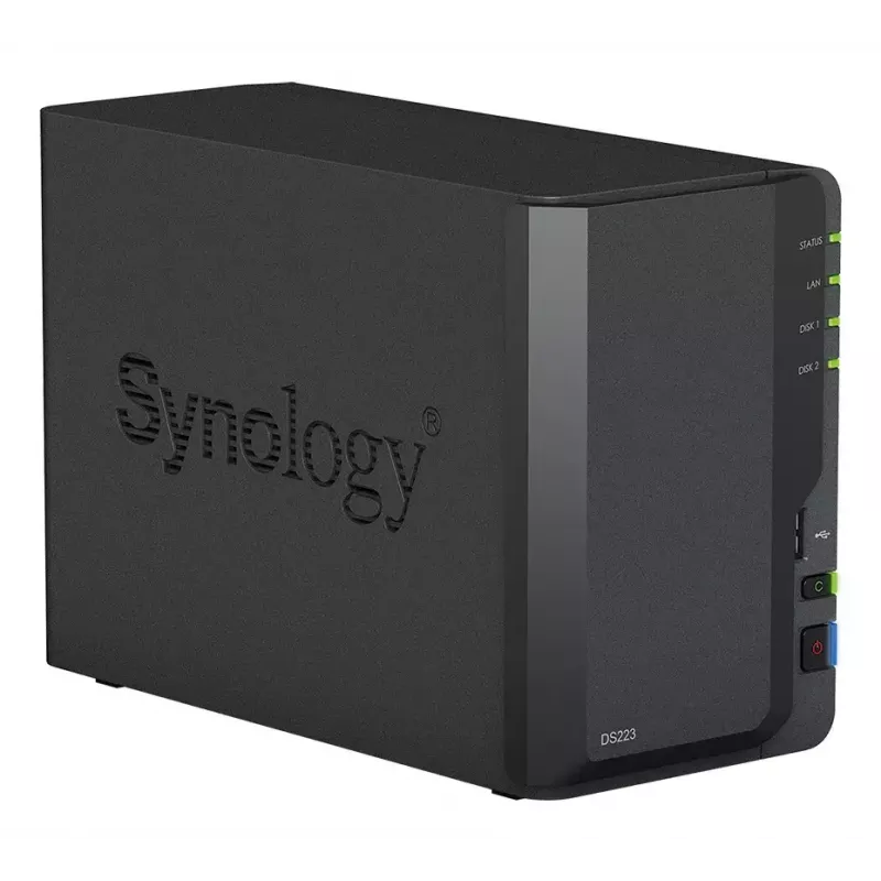 Synology DiskStation DS223 NAS de 2 bahías pack con 2x 6TB HAT3300 (12TB)