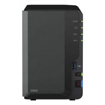 Synology DiskStation DS223 NAS de 2 bahías pack con 2x 6TB HAT3300 (12TB)