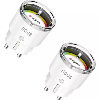 Enchufe inteligente Nous A1Z 15A ZigBee pack de 2 – adaptador de enchufe inteligente, 15 A