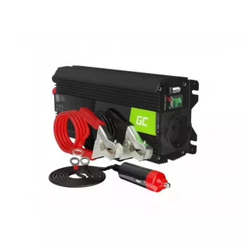 Inversor de coche Green Cell PRO INVGC04, 24V DC a 230V AC, 500W/1000W