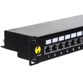 Panel de parcheo NETRACK 104-03 19 pulgadas 24 puertos para cableado de red RJ45