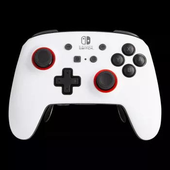 Mando PowerA FUSION Pro inalámbrico para Nintendo Switch — blanco/negro, Bluetooth y USB-C, 900 mAh