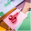 Tijeras Fiskars Classic de corte recto para niños, de una hoja, rojo/plata