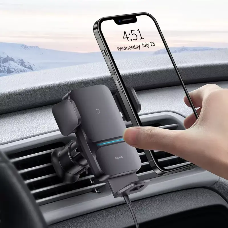 Soporte activo Baseus Wisdom soporte de coche cargador inalámbrico