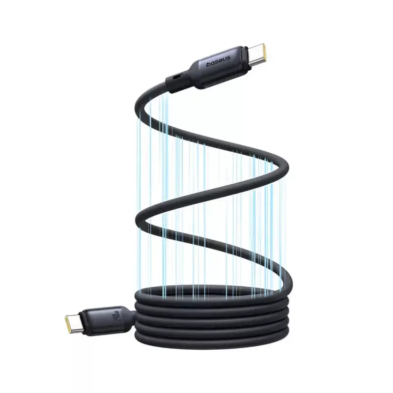 Cable USB-C a USB-C Baseus PicoGo 1 m, negro, transferencia de datos hasta 0,48 Gbit/s