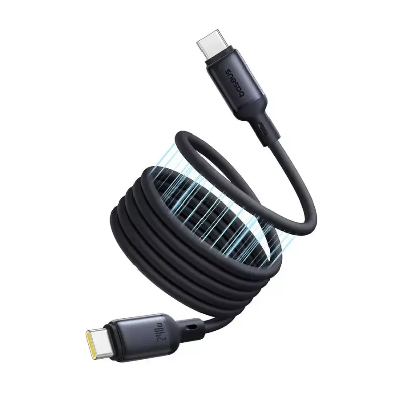 Cable USB-C a USB-C Baseus PicoGo 1 m, negro, transferencia de datos hasta 0,48 Gbit/s