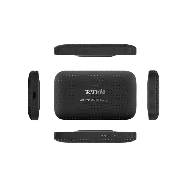 Router portátil TENDA 4G185 — banda única 2,4 GHz, Wi‑Fi 4 (802.11n), LTE 4G, 150 Mbit/s, ranura SIM, USB, 2 antenas internas, alimentado por batería