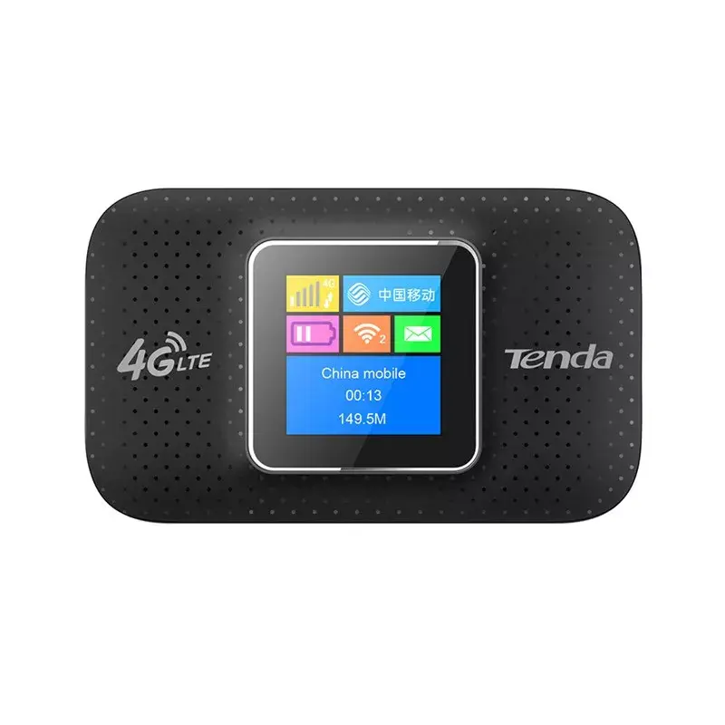 Router portátil TENDA 4G185 — banda única 2,4 GHz, Wi‑Fi 4 (802.11n), LTE 4G, 150 Mbit/s, ranura SIM, USB, 2 antenas internas, alimentado por batería