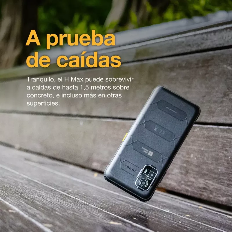 Smartphone AGM H Max — pantalla de 16,7 cm (6,56 pulgadas), Android 14, 4 GB RAM, 256 GB, Dual SIM, 10000 mAh, IP68, negro